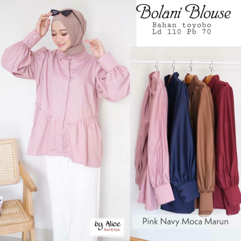 BOLANI BLOUSE BY ALICE / ATASAN MUSLIM WANITA LD 110