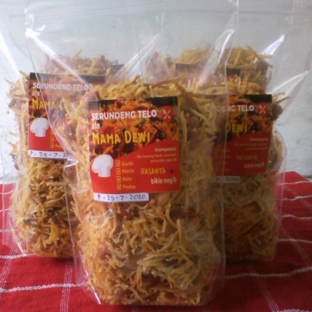 

Serundeng telo+ teri