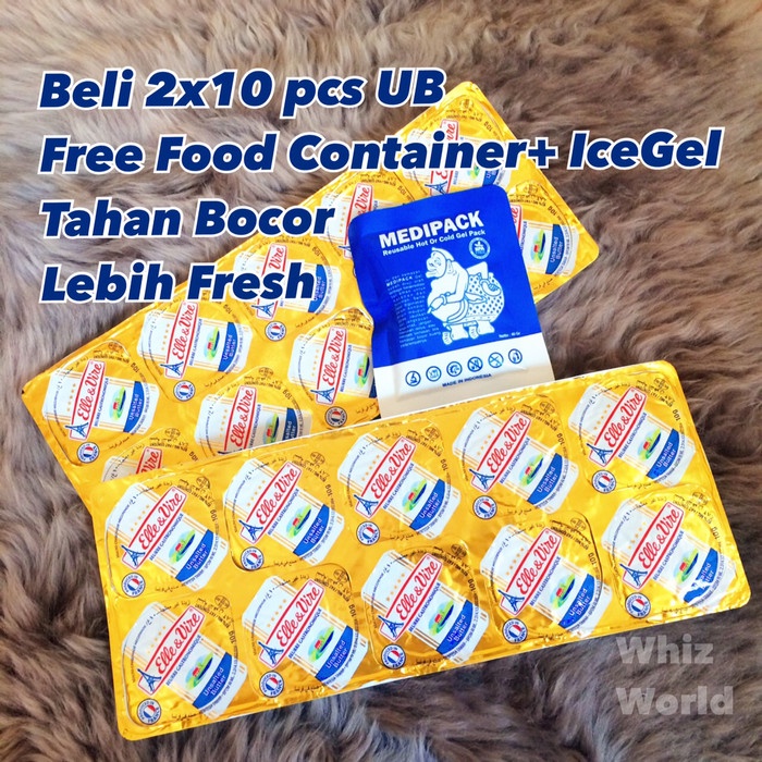 

c011cc Elle & Vire Unsalted Butter Ub Baby 10 X 10 Gr Mentega Mpasi Bayi Xa201As