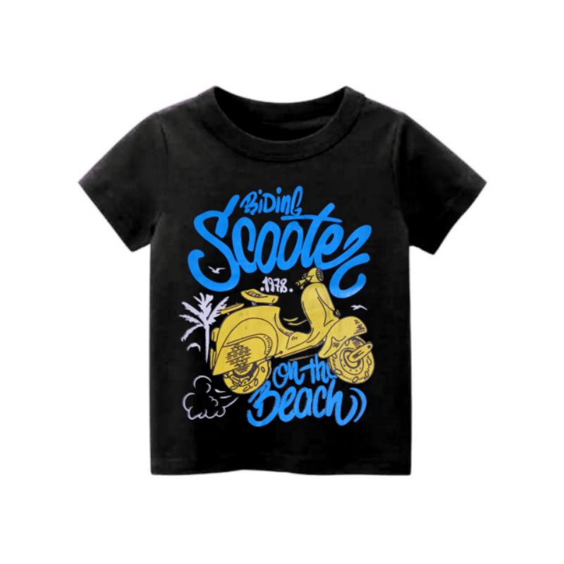 kaos anak distro/kaos anak laki laki/perempuan motif vespa