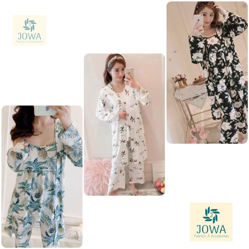 S.4 set setelan pp shein 3 in 1 kimono 3in1 tanktop import