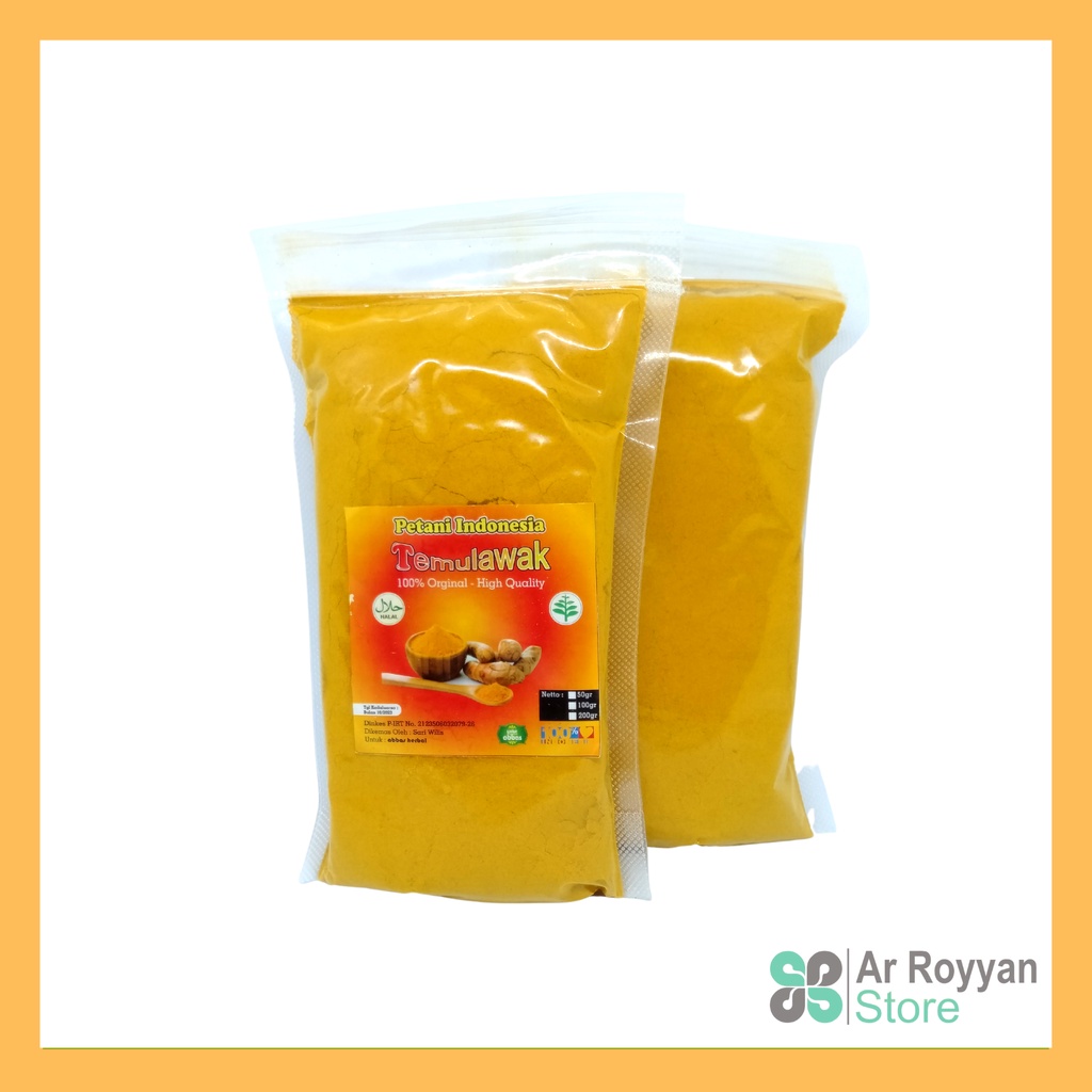 

Temulawak bubuk murni tanpa gula kemasan plastik 200gram herbal nafsu makan alami