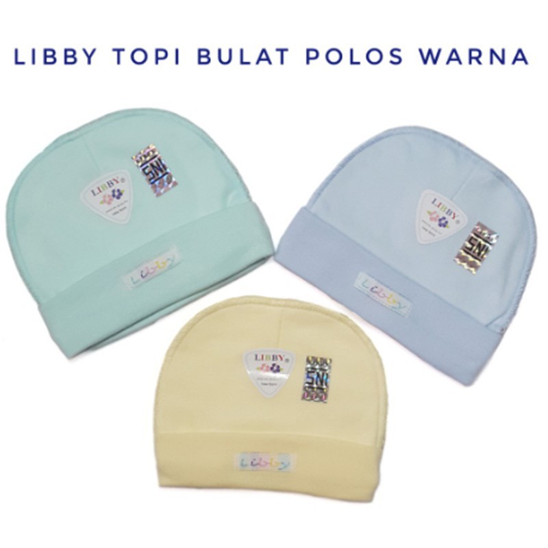 Libby Baby Topi Bulat Newborn 3pc Variasi Motif Topi Bayi Ready