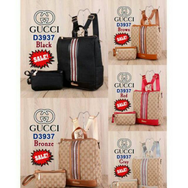 Bag Ransel Gucci D3937 (3 in 1) (SALE)