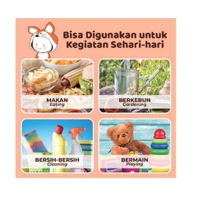 Bagus PiPi Sarung Tangan Plastik Anak Tebal 10 Mikron 100 pcs