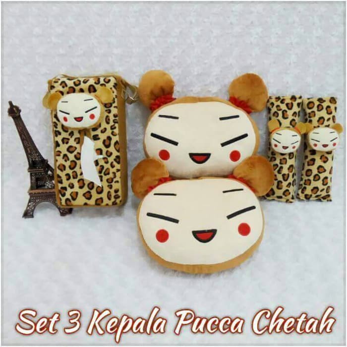 Bantal Mobil 3 in 1 Kepala PUCCA Cheetah