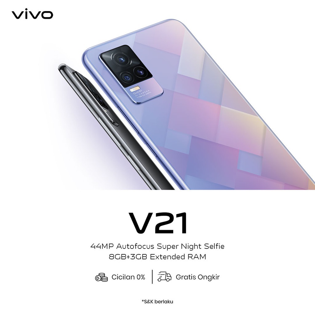Vivo V21 4G 8/128GB dan 8/256GB Original Garansi Resmi Vivo Indonesia