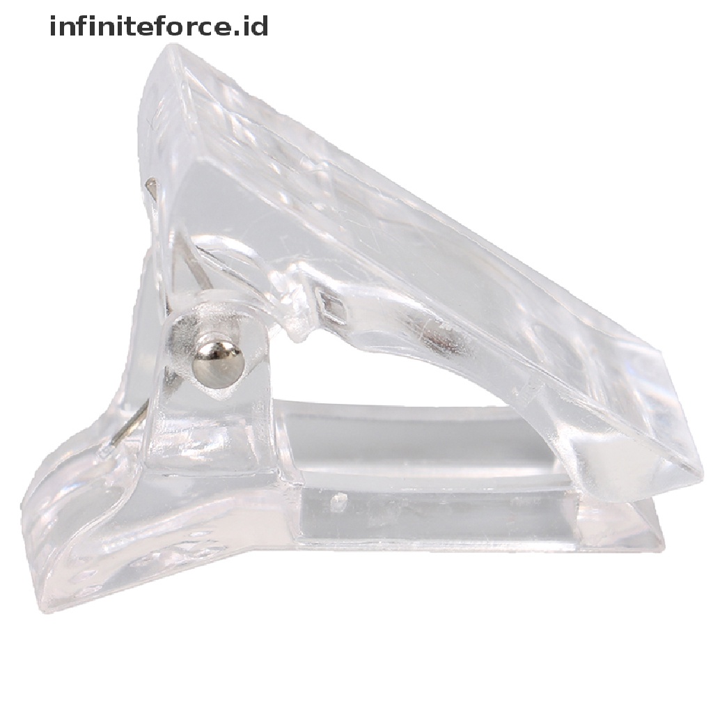 (infiniteforce.id) 5pcs / Set Klip Jepitan Kuku Palsu Bahan Plastik Untuk Nail Art UV Gel