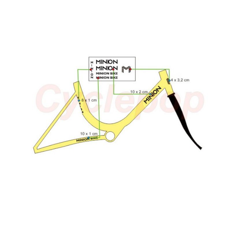 Cutting Sticker Sepeda Minion Minitrack