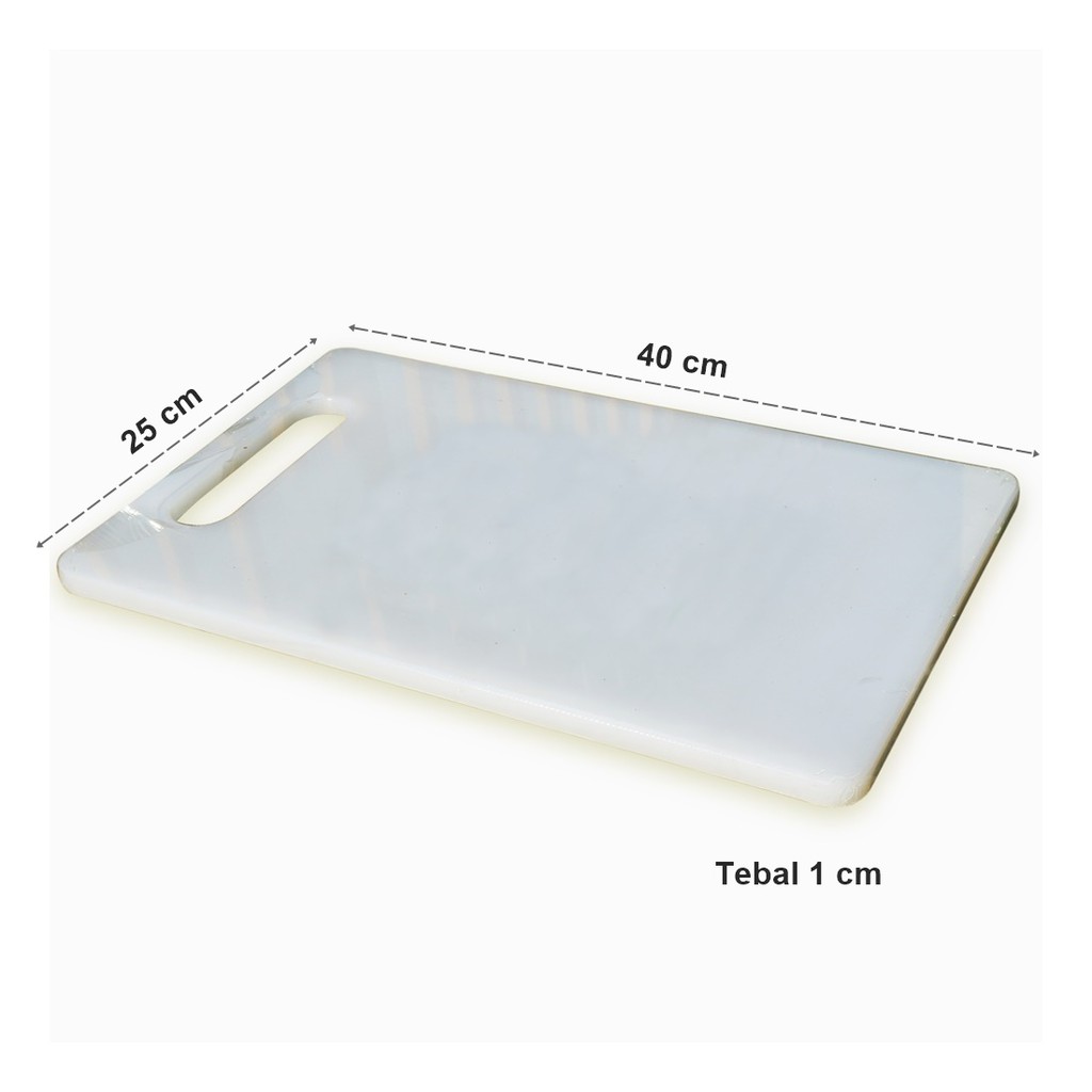 Professional Cutting Board Talenan Plastik 40 x 25 cm - Putih