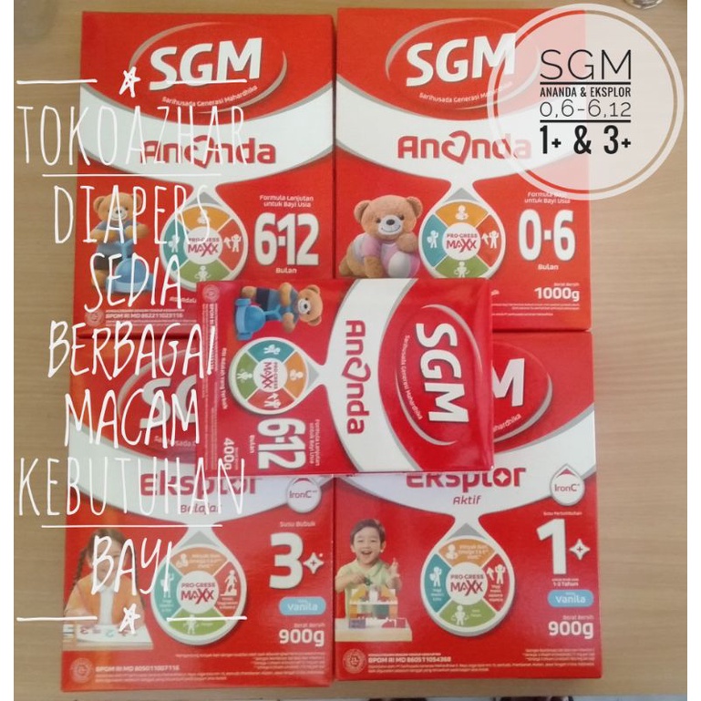 Susu Formula SGM Ananda 0-6 Bulan & 6-12 Bulan