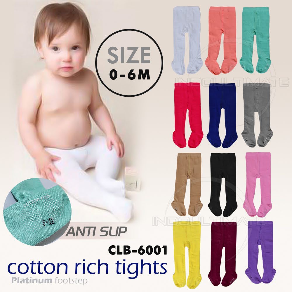 Legging Celana Bayi Perempuan Laki Laki CLB-6001 Baru Lahir Kaki Tutup Import Polos Murah