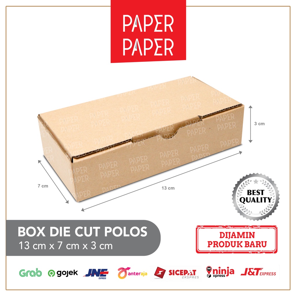 

Kardus Box Karton Die Cut 13X7X3 Polos - Baru - Murah