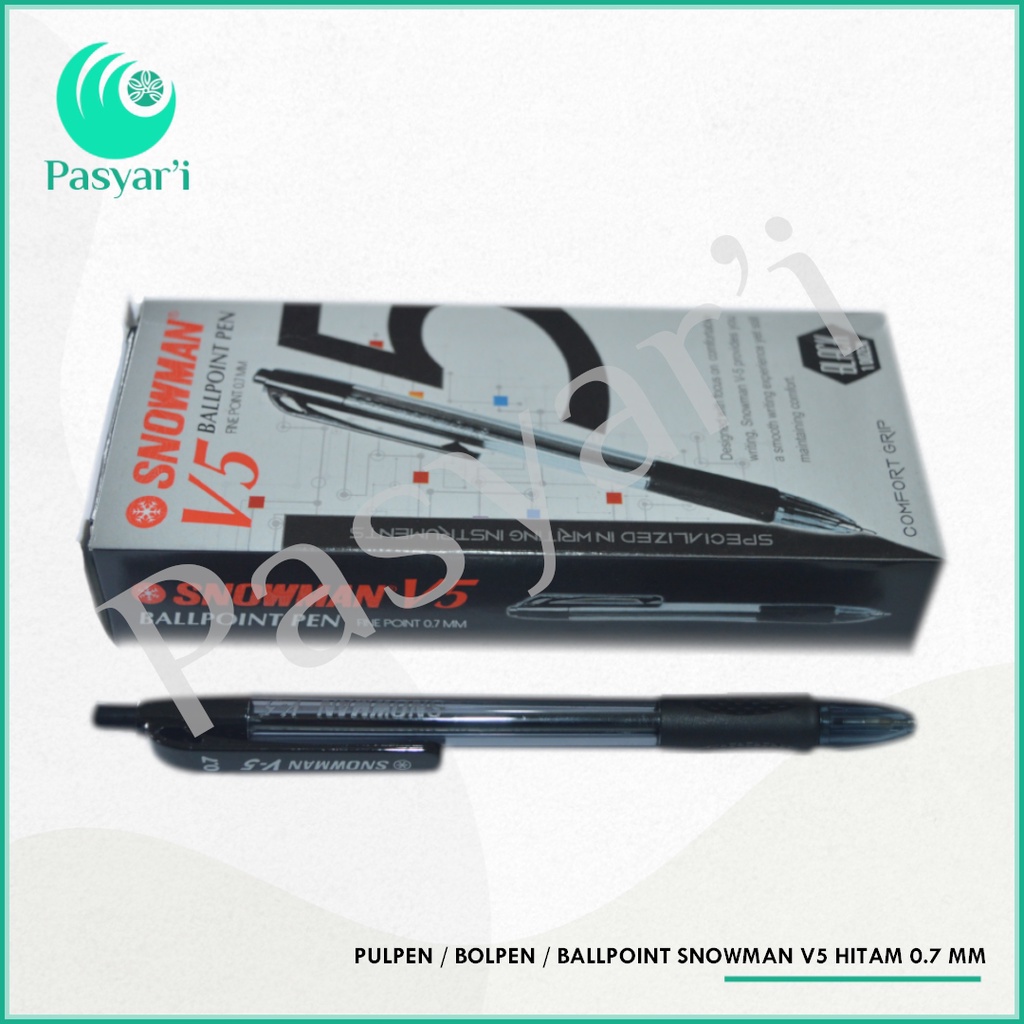 

Pulpen / Bolpen / Ballpoint Snowman V5 Hitam 0.7 mm