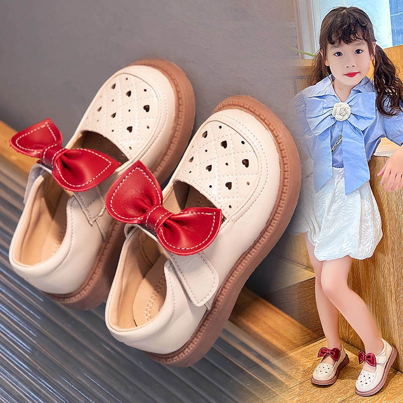 Sandal Sepatu Anak Slip-On Selop Model Pita Merah Cantik Fashion Terbaru 100% IMPORT