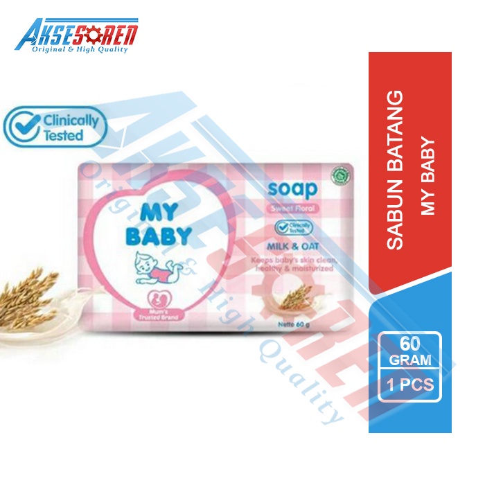 SABUN BATANG BAYI MY BABY [60 GR/1 PCS] / SABUN MANDI MYBABY/ BUKAN SABUN CAIR / SOAP BADAN ANAK
