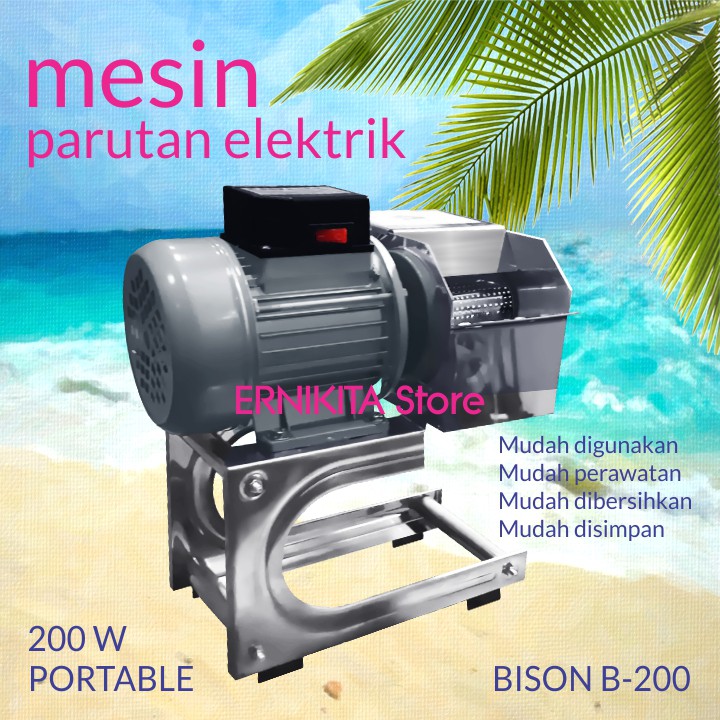 PARUTAN KELAPA PORTABLE ELECTRIC PENYANGGA STAINLESS - Mesin Grinder Parutan Kelapa Serbaguna