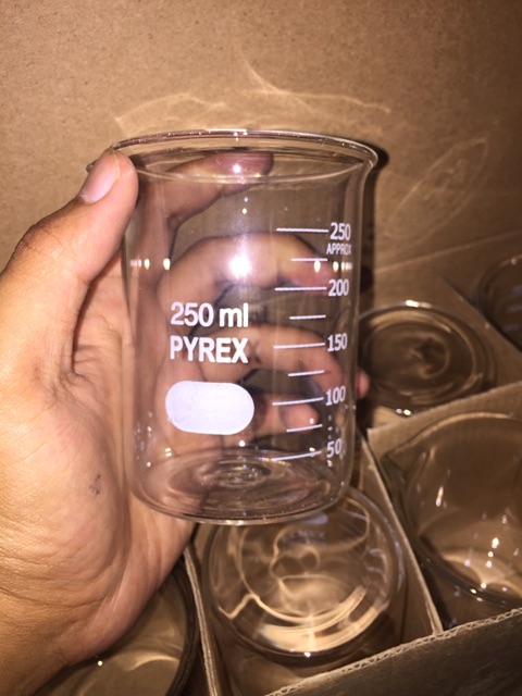 Beaker Glass Pyrex 250 ml /Beaker Glass 250 ml/Gelas Kimia 250 ml Murah dan Original