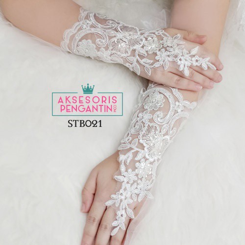 [STOK TERBATAS] SARUNG TANGAN PUTIH  WEDDING GLOVES AKSESORIS WANITA BRIDAL STB021