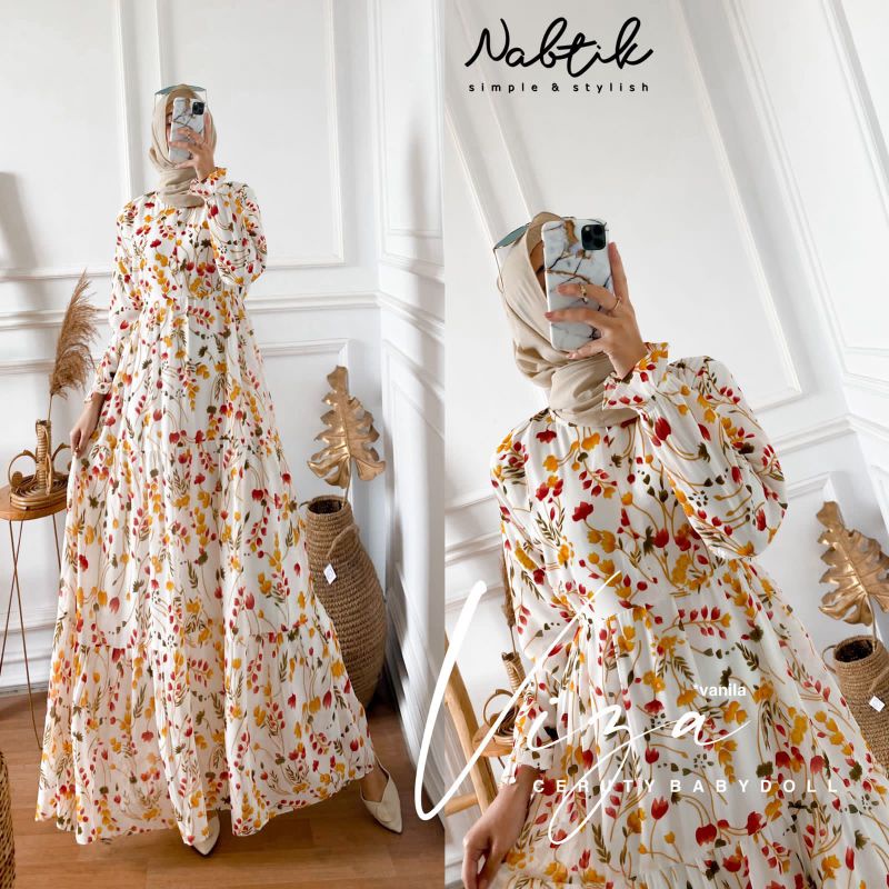 Viza Dress  / Bela Dress by Nabtik Baju Gamis Dress Maxy Setelan Wanita Terbaru Original Fahsion Wan