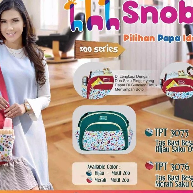 Snooby Tas Bayi Medium Zoo Series Saku Oval Print