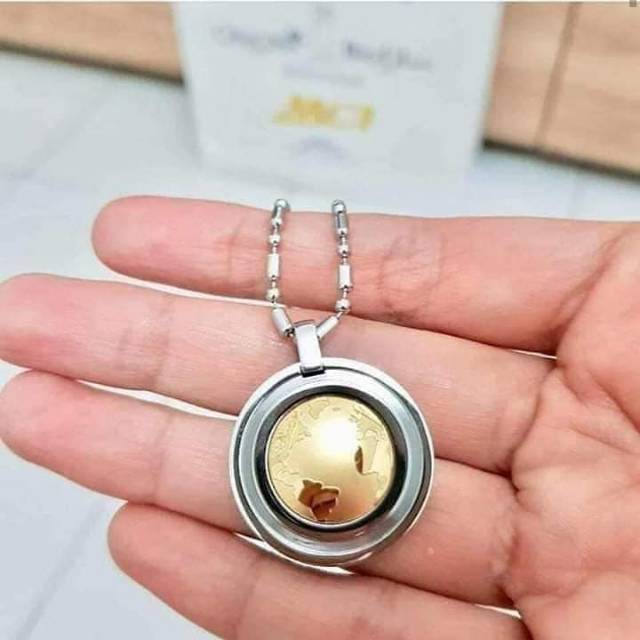 Kalung LSM 4 silver Gold Mci pria