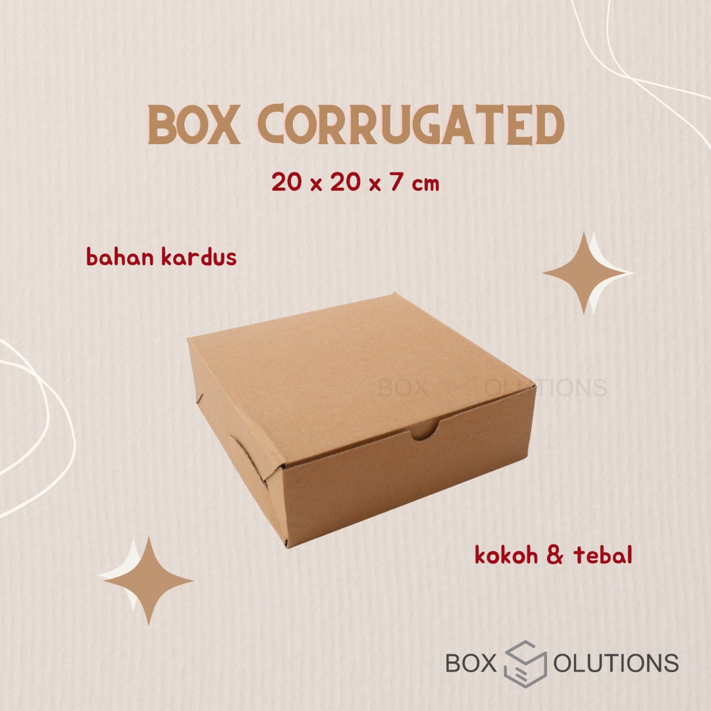 

dus / dos / box katering 20 x 20 x 7 cm corrugated e-flute [UPGRADED QUALITY]