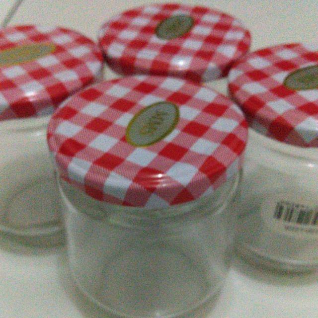 Little Red Hood Glass Jar 200 Ml / Toples Kaca Mini Tutup Stainless