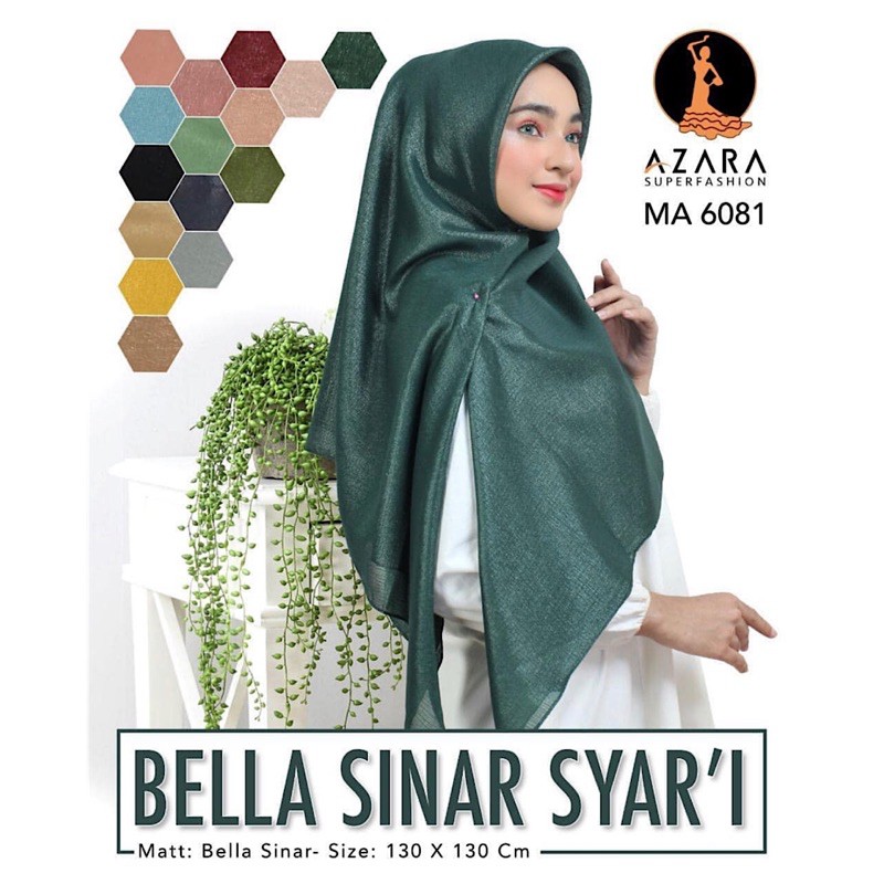 Hijab Segi Empat - Hijab Polos - Hijab Syari - Bella Sinar Syar’i - Cornskin Glowing - Azara