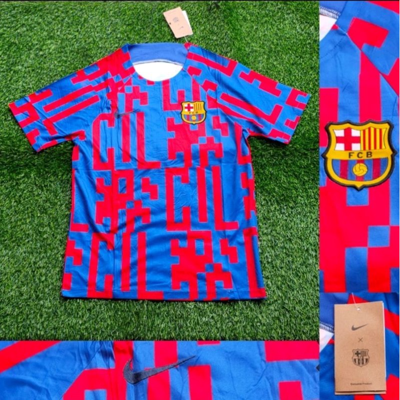 Jersey Kaos Baju Sepak Bola Barca Barcelona Home Away 3rd Third Training Latihan Prematch Pre Match 