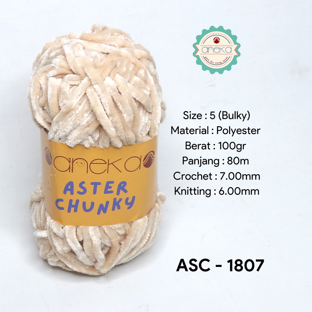 Benang Rajut Bludru Aster CHUNKY / Velvet Knitting Yarn - 1807