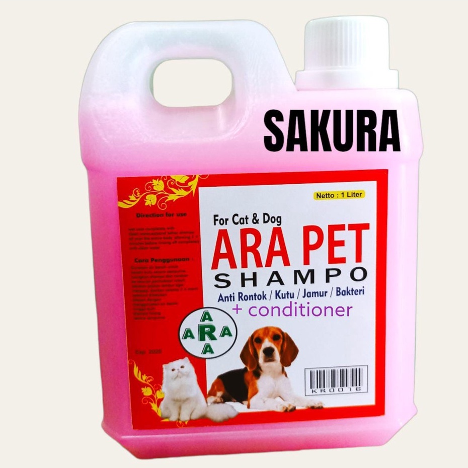 ARA SHAMPO KUCING &amp; ANJING ANTI RONTOK/KUTU/JAMUR AMPUH