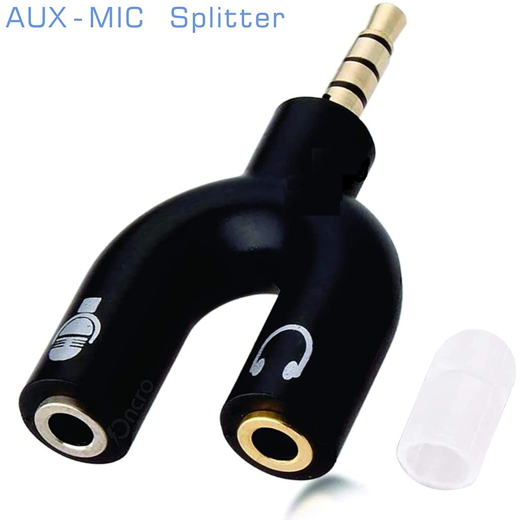 AUDIOY | CONNECTOR AUDIO 3.5 MALE TO FEMALE-2 BEST FOR HEADSET / AUDIO Y (COLOURS)