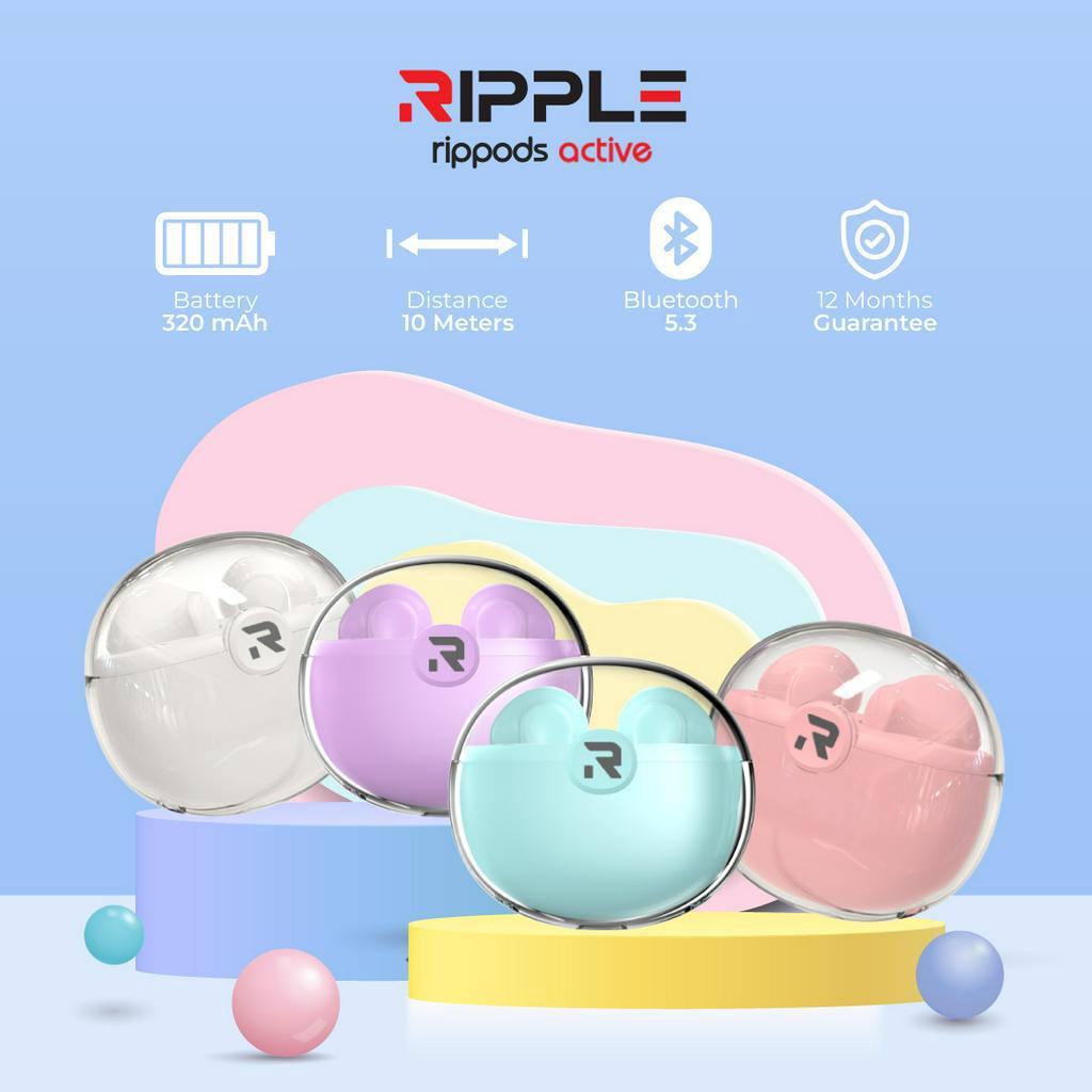 Ripple Rippods Active TWS Headset Bluetooth Earphone Mini Earbuds Handsfree