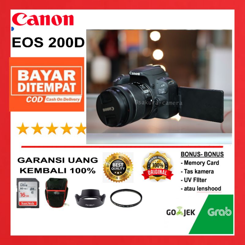 KAMERA CANON 200D KIT 18-55MM STM Wi-Fi / Canon eos 250D / CANON 200D