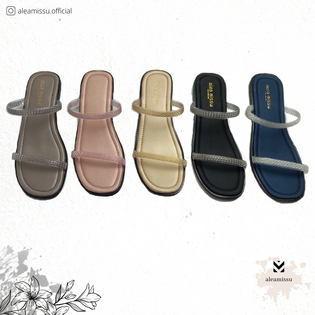 Carla sandals Tali Jelly Glitter Flat Sandal by aleamissu