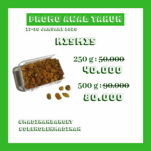 

KISMIS JUMBO MADINAH 500gram