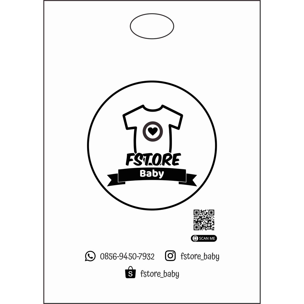 Sablon Plastik Packing Olshop Murah Plong Hd 20 x 30 Free Design isi 50 pcs