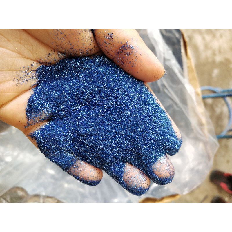 SERBUK GLITTER BIRU KILOAN