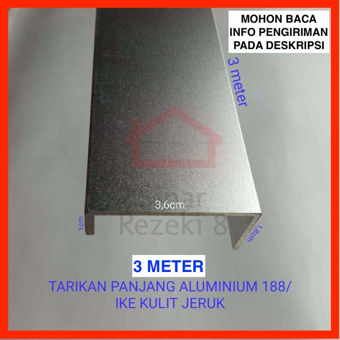 Profil Aluminium Tarikan 188 KJ Lis Frame Handle Minimalis Edging