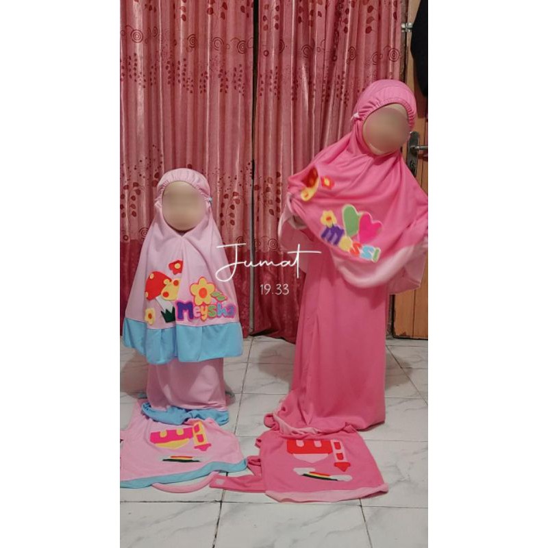 mukena anak custom nama