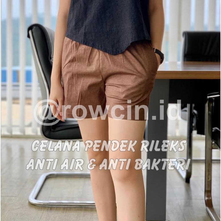 CELANA KOLOR PENDEK ANTI AIR ANTI BAKTERI FULL KATUN UNISEX PRIA DAN WANITA (BOXER)