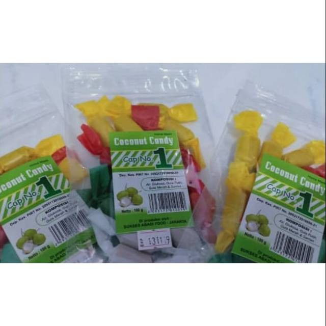 [HALAL] Permen Kelapa Cap No.1 / Coconut Candy 100gr Nomor 1 Permen Klapa