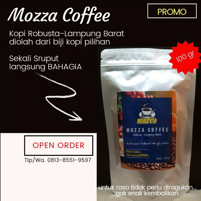 

KOPI ROBUSTA LAMPUNG BARAT. 100 gr. (Mozza Coffee)