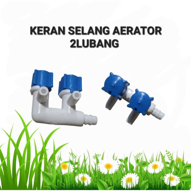 keran selang aquarium aerator 2output  keran 2way