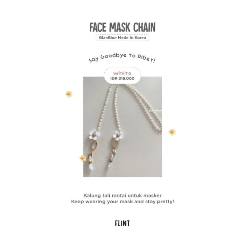 face mask chain Gian blue made in korea kalung tali masker rantai