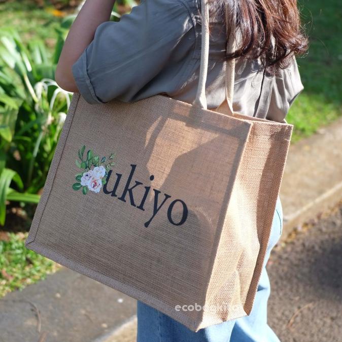 tas goni custom nama / jute bag / tote bag custom nama landscape SPECIAL