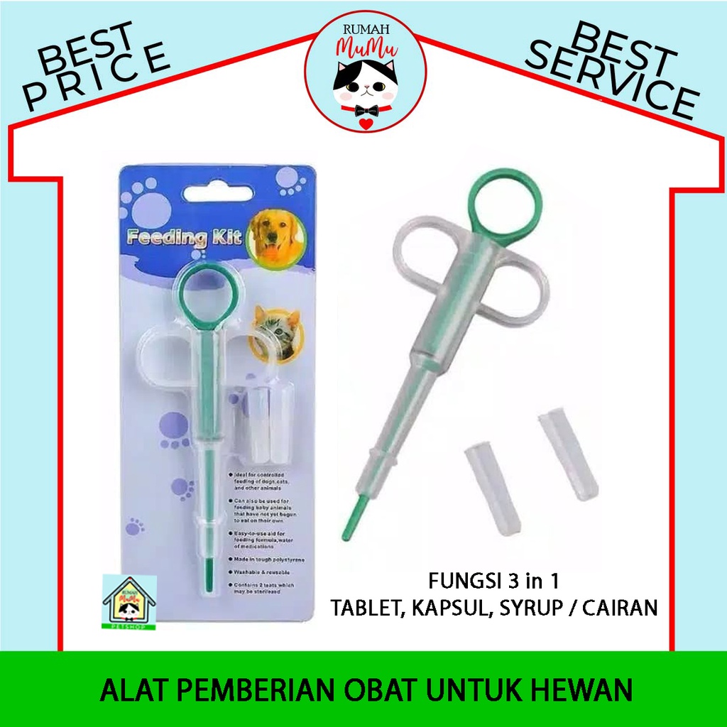 ALAT BANTU PEMBERIAN OBAT/ VITAMIN 3 FUNGSI UNTUK HEWAN