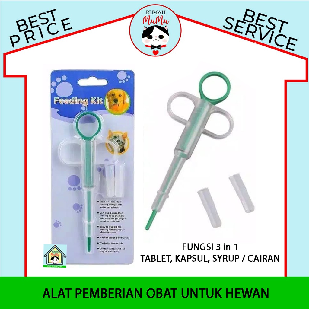 ALAT BANTU PEMBERIAN OBAT/ VITAMIN 3 FUNGSI UNTUK HEWAN