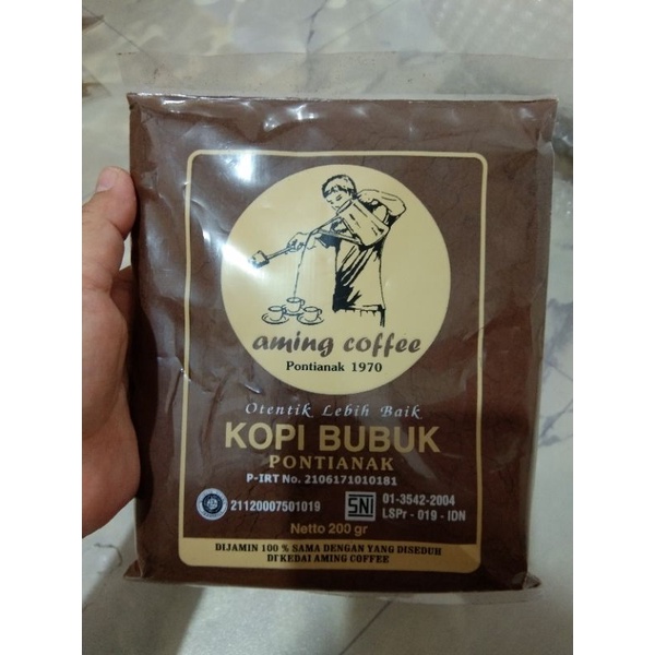 

Aming Coffee (200g) Kopi Aming / Kopi Legendaris / Kopi Bubuk / Kopi Khas Pontianak / Bubuk Kopi